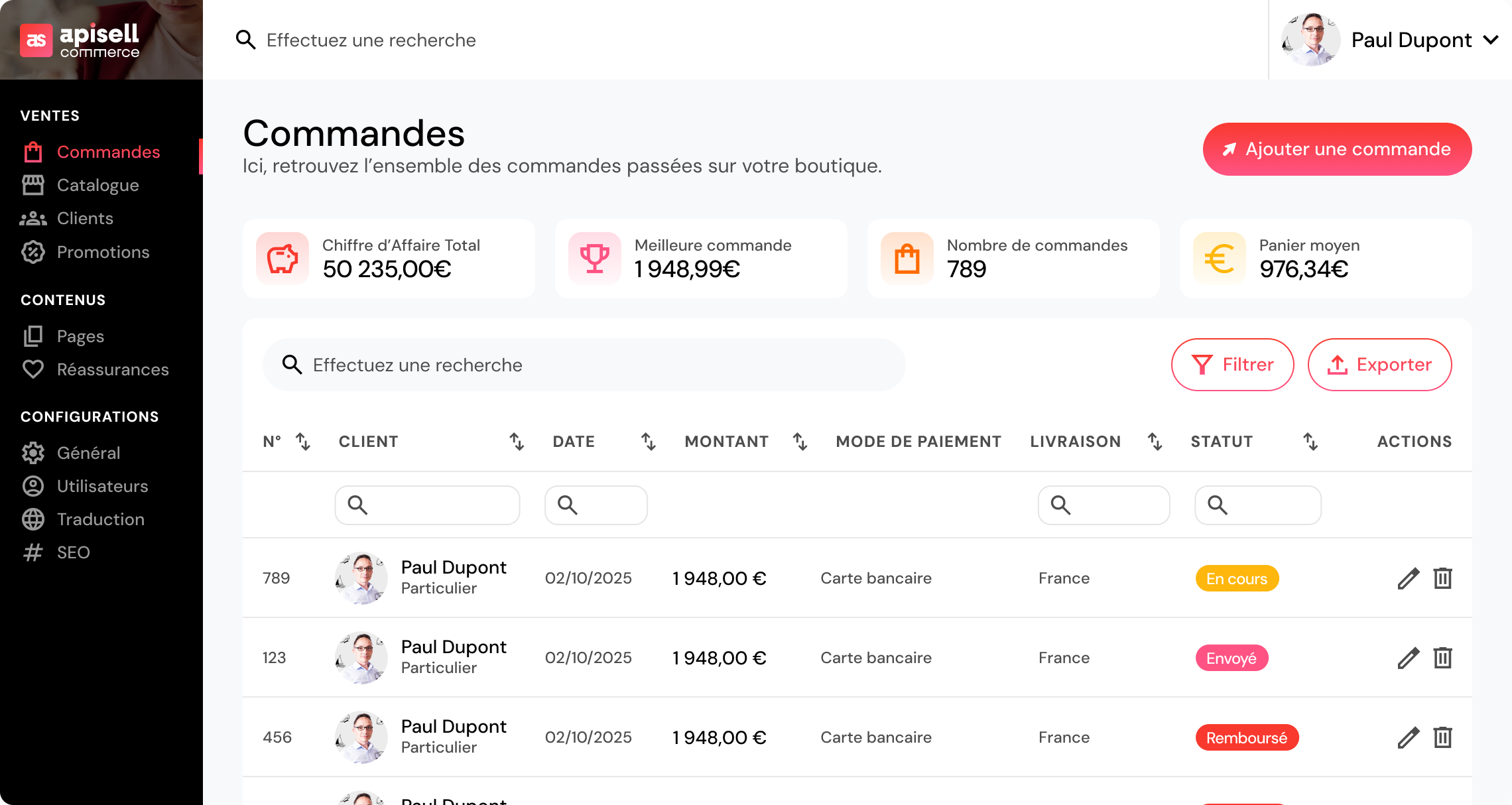 Extranet ApiSell : portail clients sécurisé sur mesure